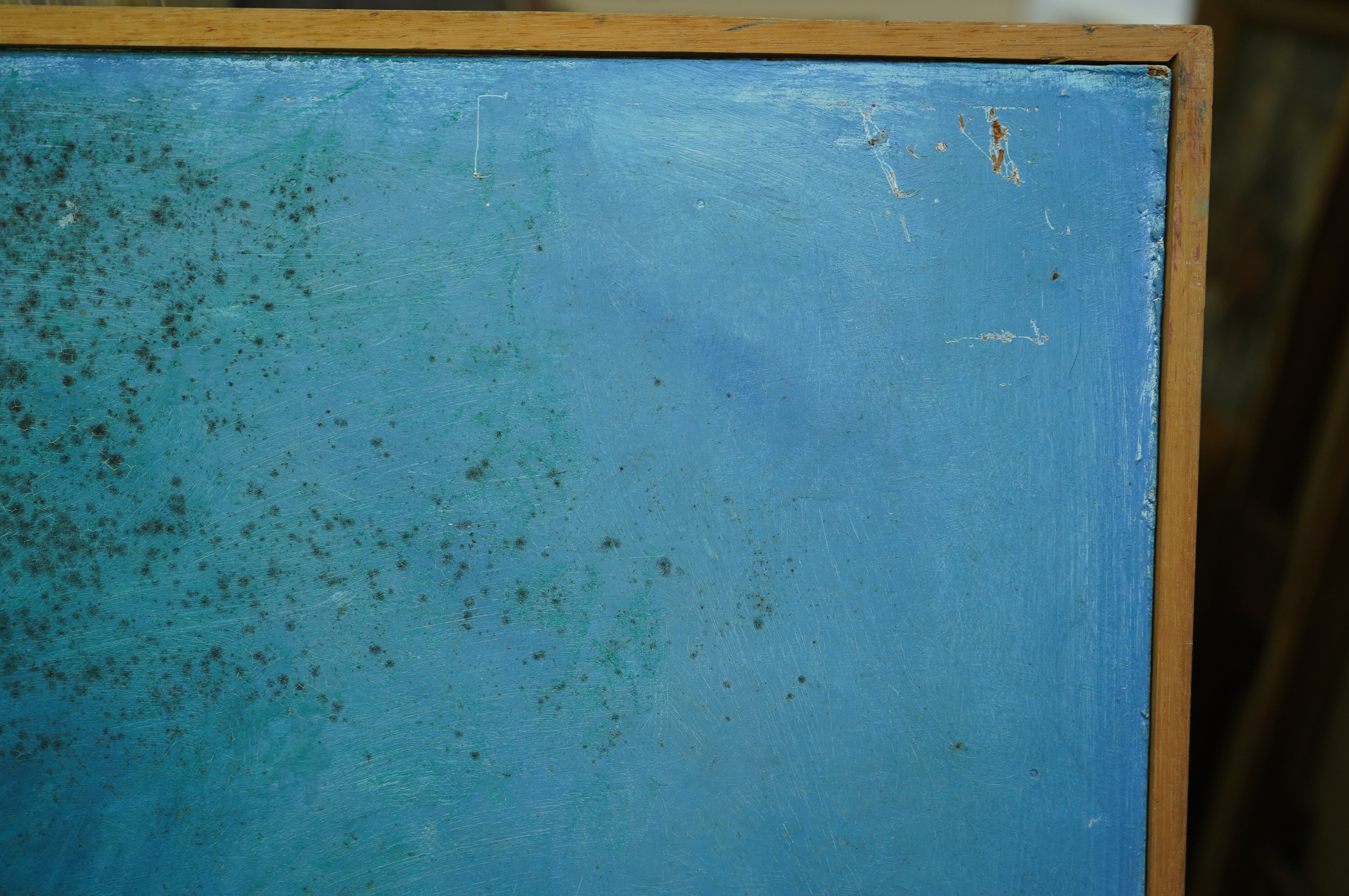 Harold Mockford (English, 1932-2023), oil on board, ‘The Outing’, signed verso and dated 1976, 122 x 122cm. Condition - fair